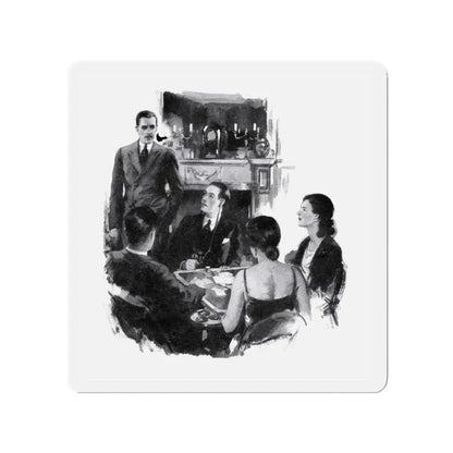 Murder on the Eastern Shore, Blue Book Magazine, August 1932 (Magazine Illustration) Refrigerator Magnet 3 Inch - The Sticker Space