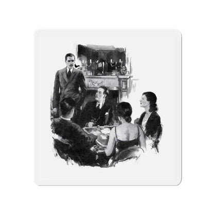 Murder on the Eastern Shore, Blue Book Magazine, August 1932 (Magazine Illustration) Refrigerator Magnet 4 Inch - The Sticker Space