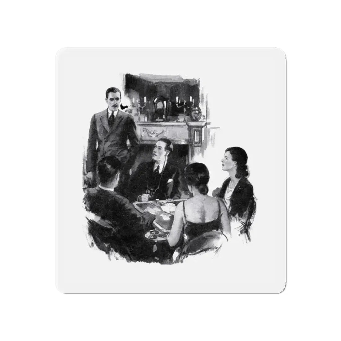 Murder on the Eastern Shore, Blue Book Magazine, August 1932 (Magazine Illustration) Refrigerator Magnet 6 Inch - The Sticker Space