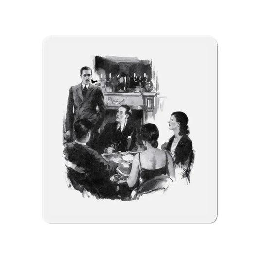 Murder on the Eastern Shore, Blue Book Magazine, August 1932 (Magazine Illustration) Refrigerator Magnet 6 Inch - The Sticker Space