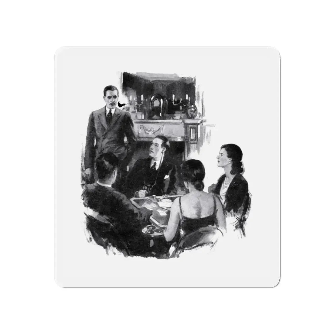 Murder on the Eastern Shore, Blue Book Magazine, August 1932 (Magazine Illustration) Refrigerator Magnet - The Sticker Space