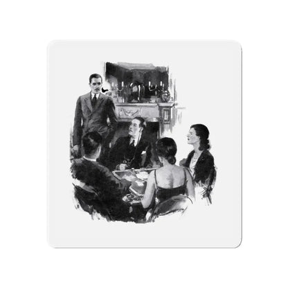 Murder on the Eastern Shore, Blue Book Magazine, August 1932 (Magazine Illustration) Refrigerator Magnet - The Sticker Space