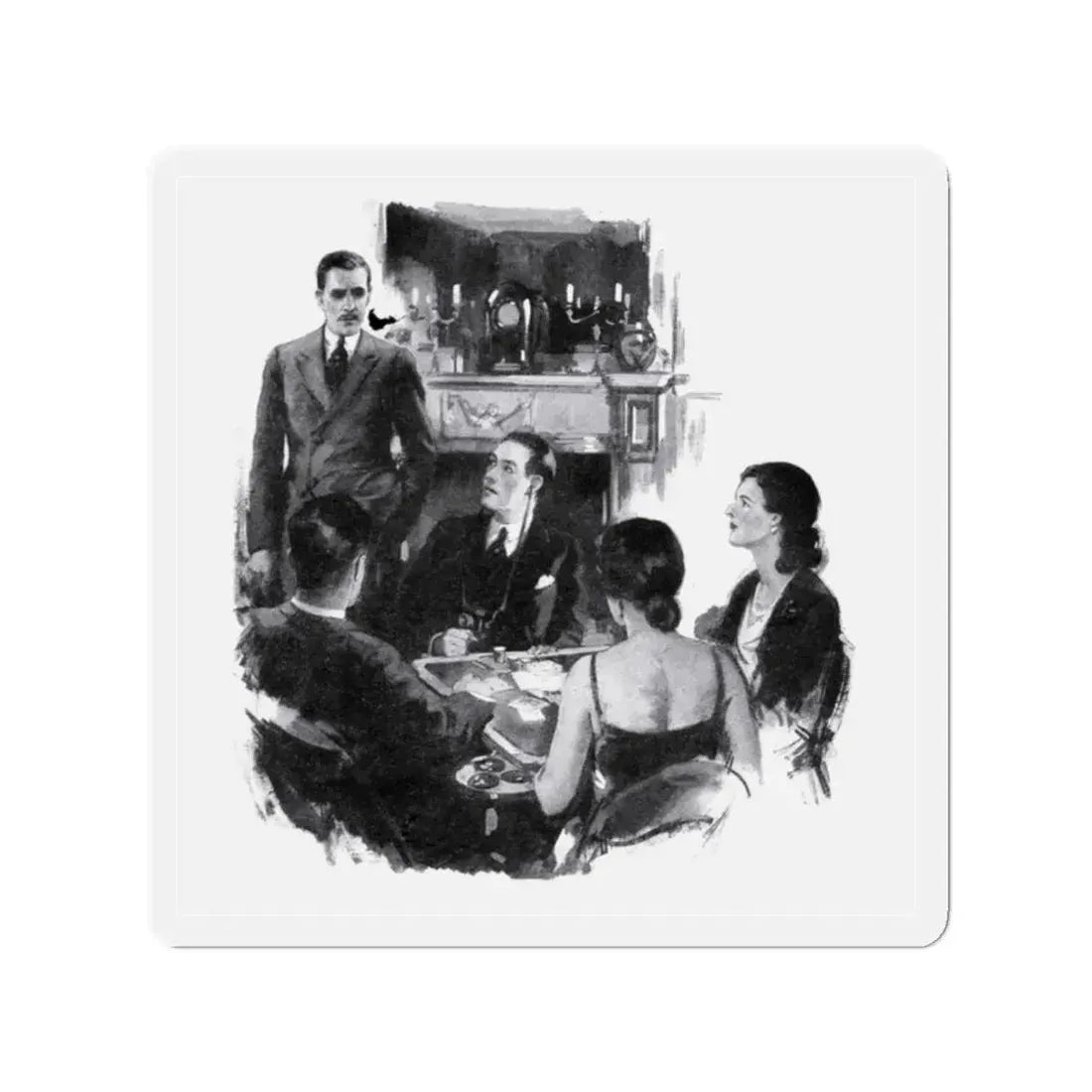 Murder on the Eastern Shore, Blue Book Magazine, August 1932 (Magazine Illustration) Refrigerator Magnet - The Sticker Space