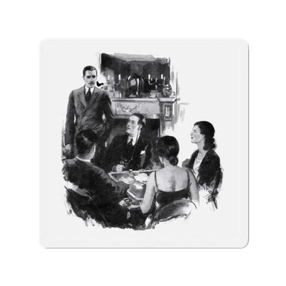 Murder on the Eastern Shore, Blue Book Magazine, August 1932 (Magazine Illustration) Refrigerator Magnet - The Sticker Space