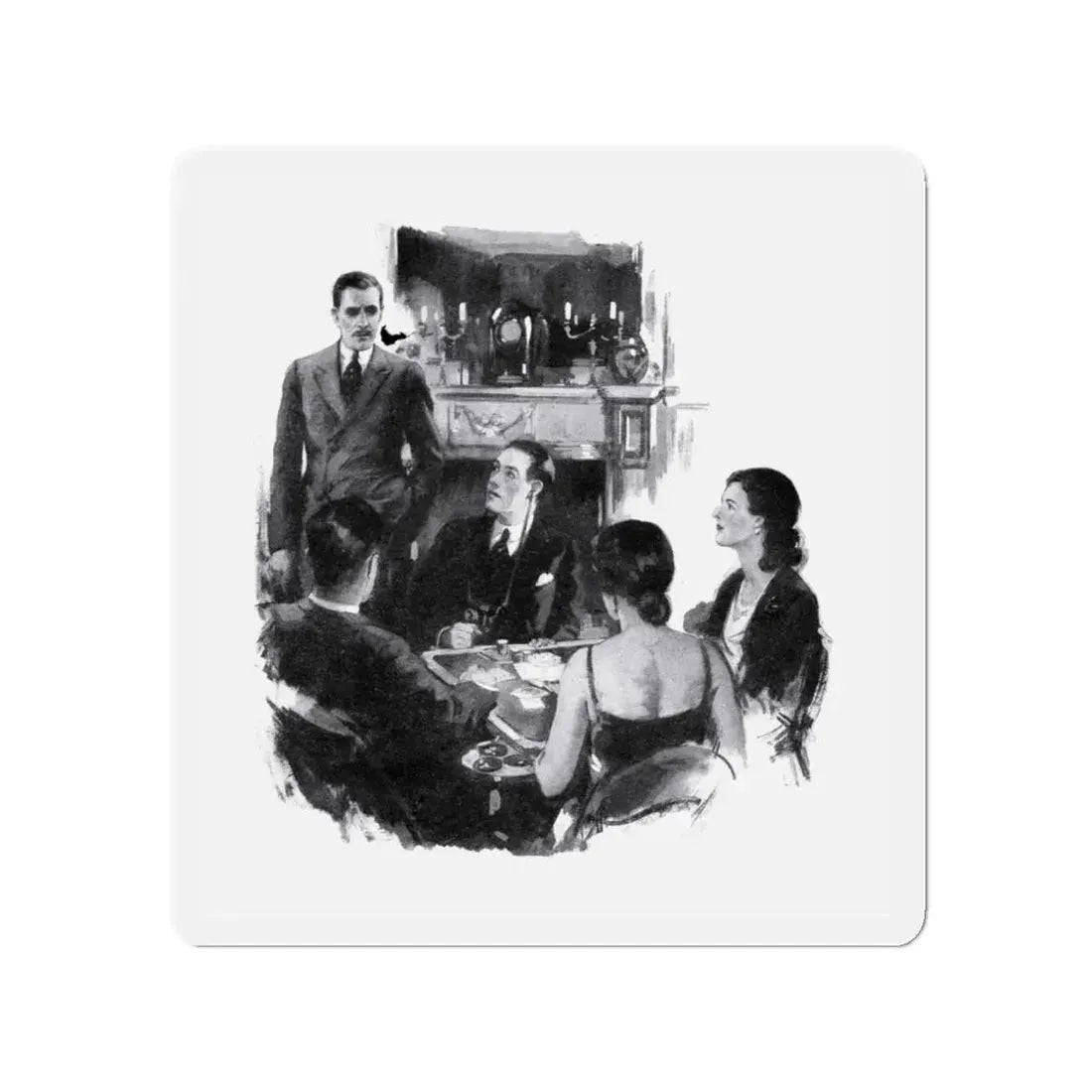 Murder on the Eastern Shore, Blue Book Magazine, August 1932 (Magazine Illustration) Refrigerator Magnet - The Sticker Space