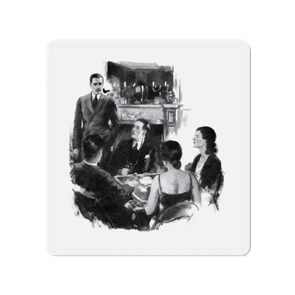 Murder on the Eastern Shore, Blue Book Magazine, August 1932 (Magazine Illustration) Refrigerator Magnet - The Sticker Space