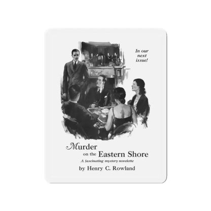 Murder on the Eastern Shore, Blue Book Magazine, July 1932 (Magazine Illustration) Refrigerator Magnet 2 Inch - The Sticker Space