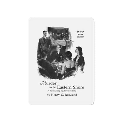 Murder on the Eastern Shore, Blue Book Magazine, July 1932 (Magazine Illustration) Refrigerator Magnet - The Sticker Space