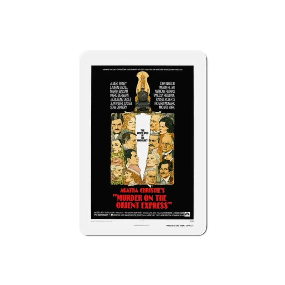 Murder on the Orient Express 1974 Movie Poster Refrigerator Magnet 2 Inch - The Sticker Space