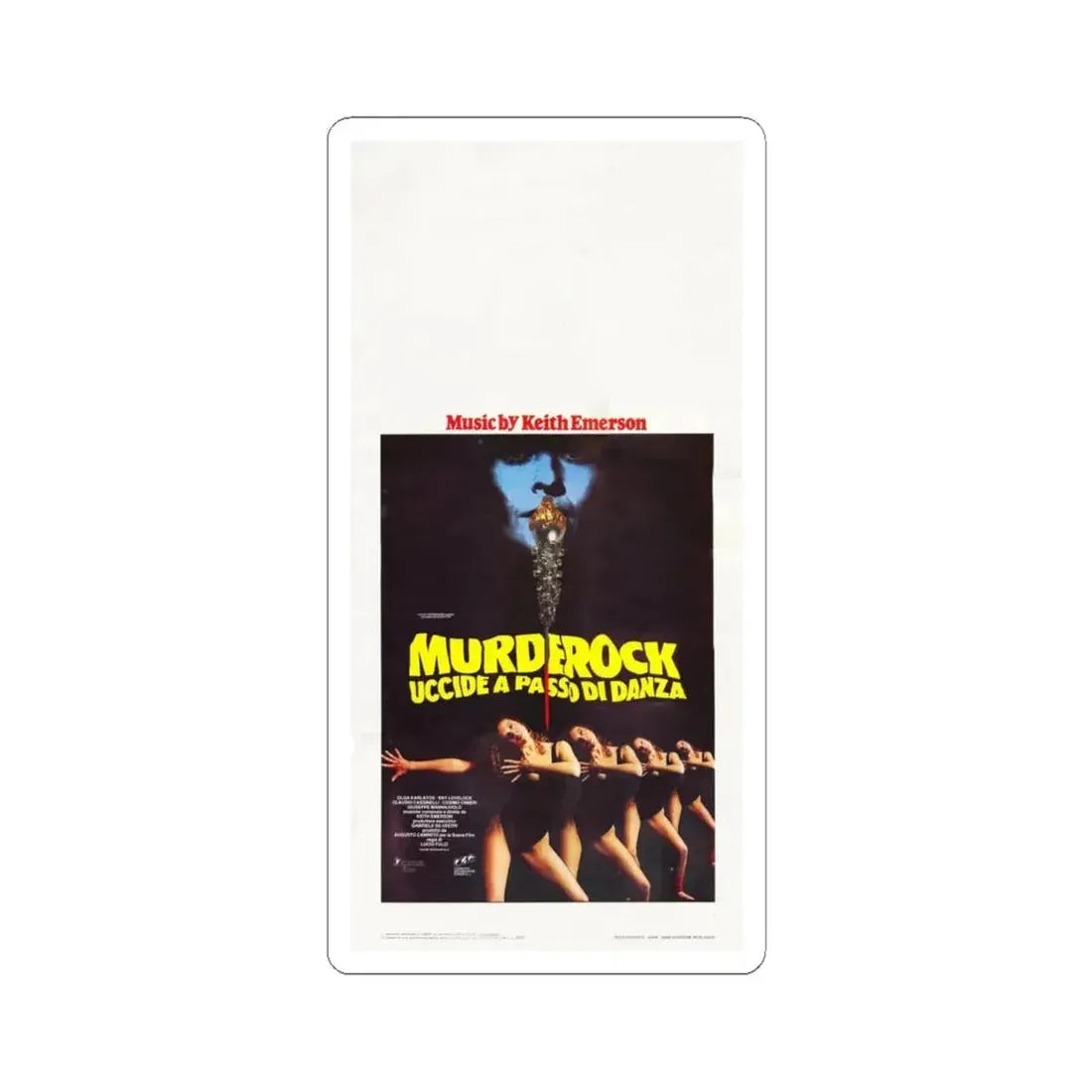 MURDER ROCK 1984 Movie Poster - STICKER Vinyl Kiss-Cut Decal 6 Inch White - The Sticker Space