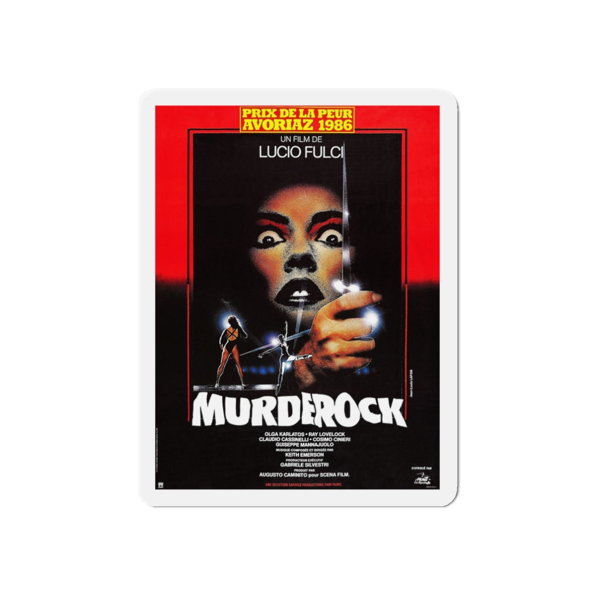 MURDER ROCK (FRENCH) 1984 Movie Poster - Refrigerator Magnet-3" x 3"-The Sticker Space