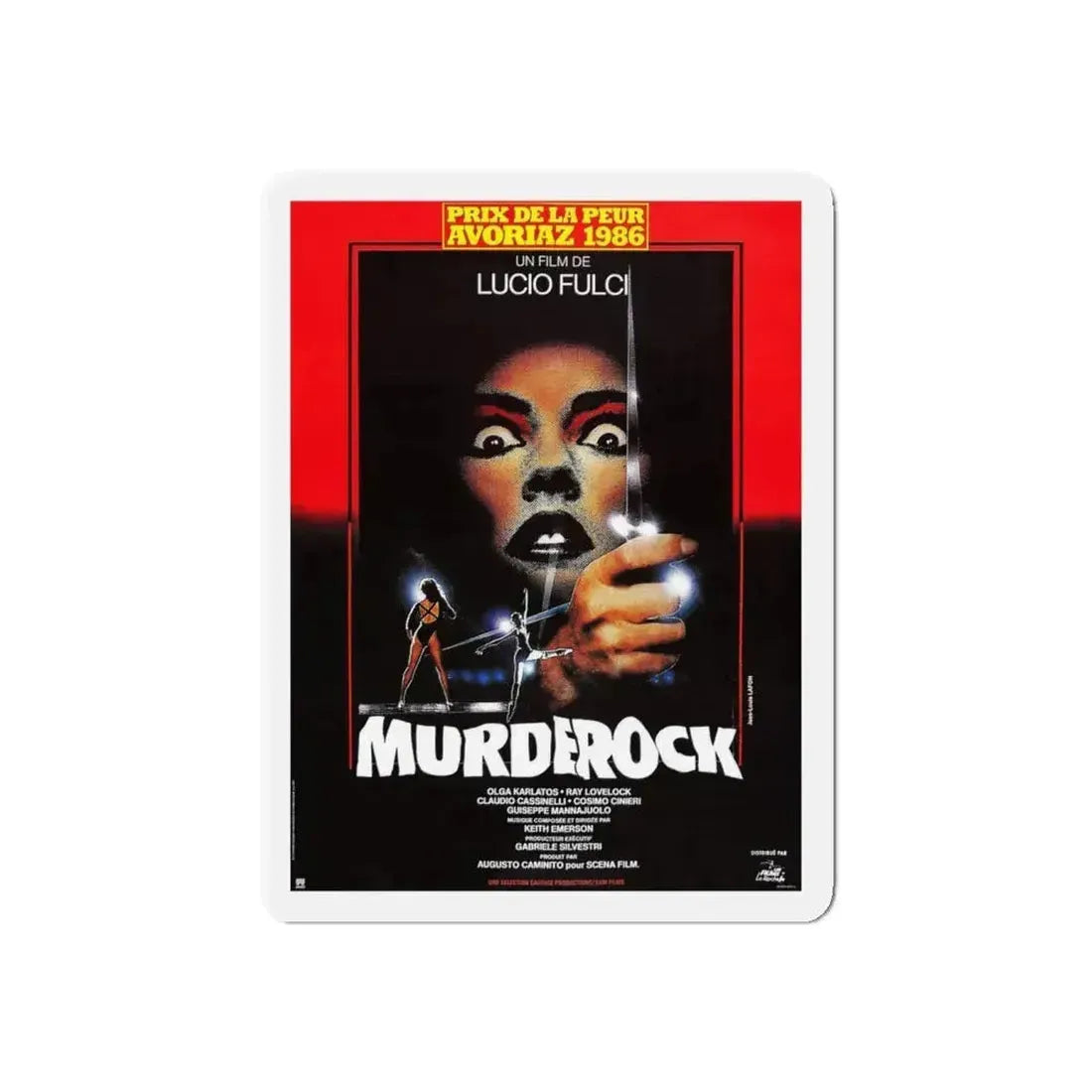 MURDER ROCK (FRENCH) 1984 Movie Poster - Refrigerator Magnet 4 Inch Die-Cut - The Sticker Space