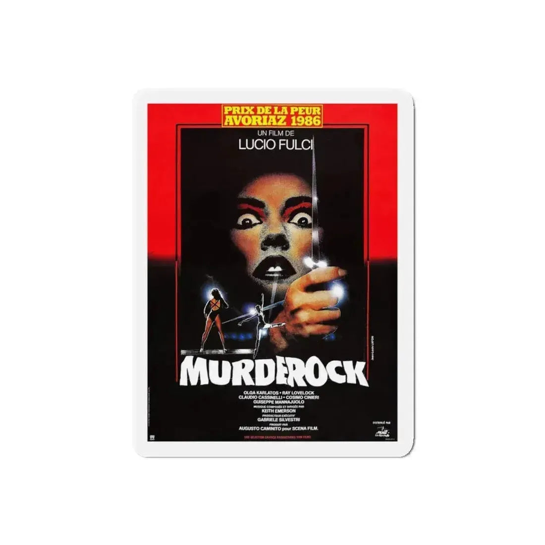 MURDER ROCK (FRENCH) 1984 Movie Poster - Refrigerator Magnet 5 Inch Die-Cut - The Sticker Space