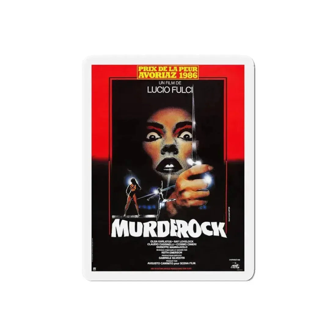 MURDER ROCK (FRENCH) 1984 Movie Poster - Refrigerator Magnet 6 Inch Die-Cut - The Sticker Space