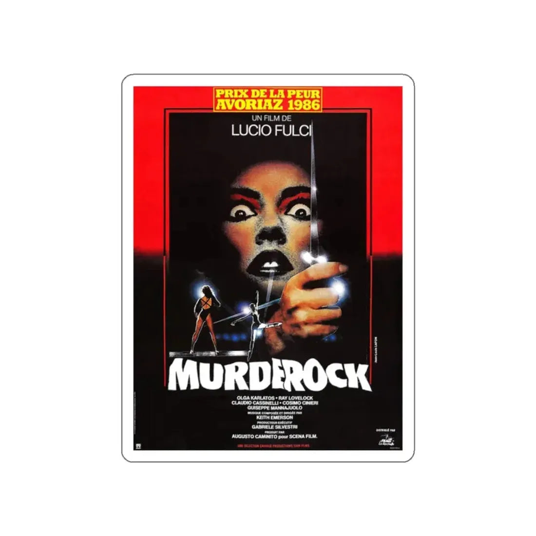 MURDER ROCK (FRENCH) 1984 Movie Poster STICKER Vinyl Die-Cut Decal 2 Inch - The Sticker Space