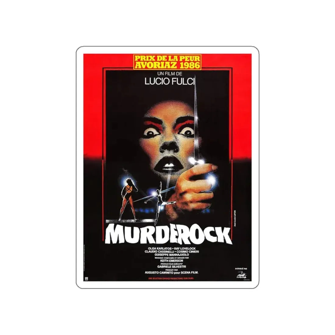 MURDER ROCK (FRENCH) 1984 Movie Poster STICKER Vinyl Die-Cut Decal 4 Inch - The Sticker Space