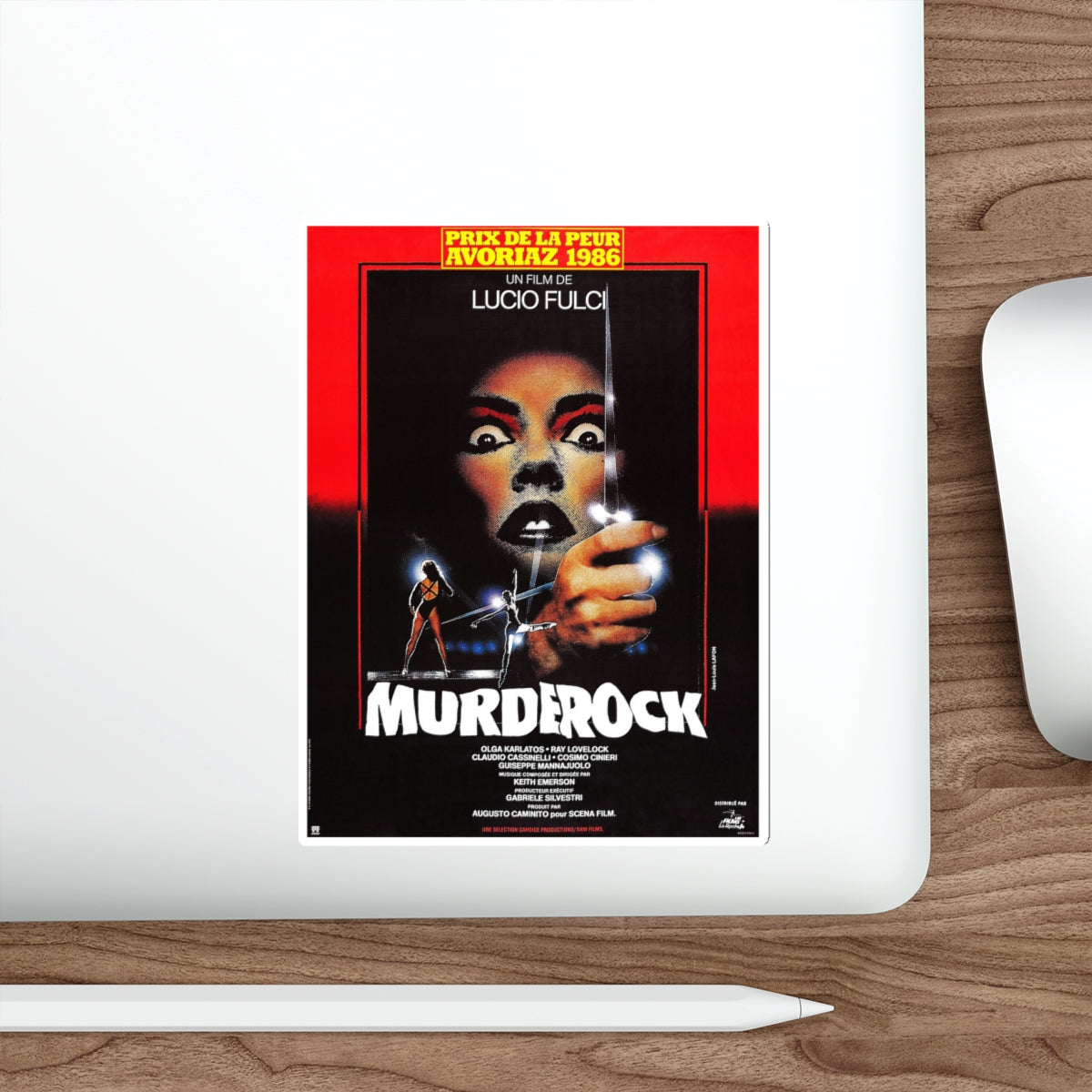 MURDER ROCK (FRENCH) 1984 Movie Poster STICKER Vinyl Die-Cut Decal-The Sticker Space