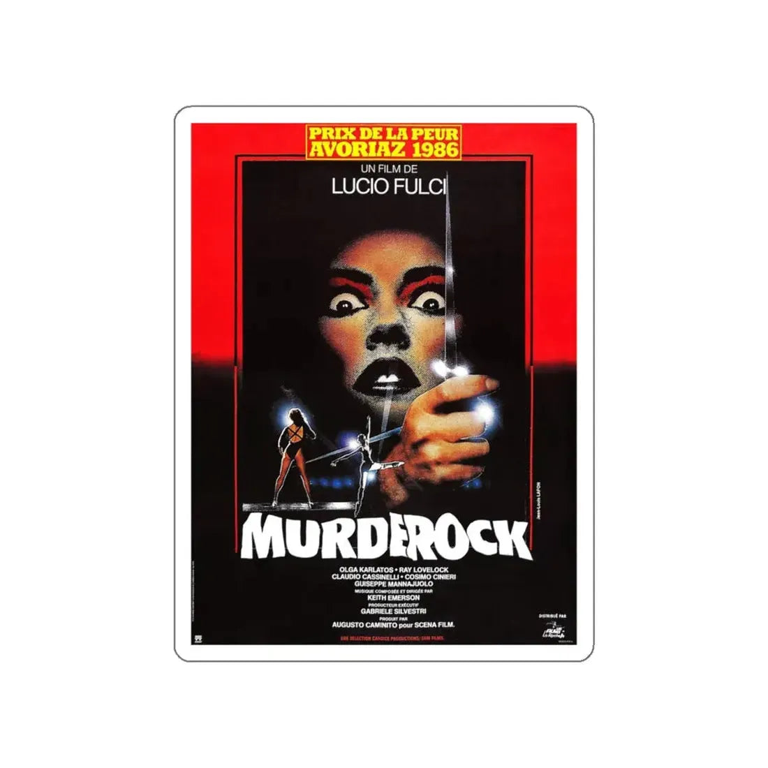 MURDER ROCK (FRENCH) 1984 Movie Poster STICKER Vinyl Die-Cut Decal - The Sticker Space