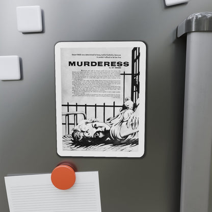 Murderess, Adam magazine, June 1959 (Magazine Illustration) Refrigerator Magnet-The Sticker Space