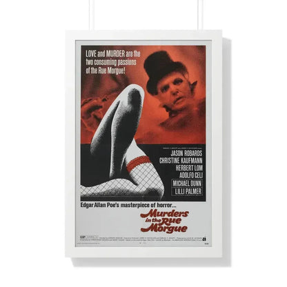 MURDERS IN THE RUE MORGUE 1971 - Framed Movie Poster 20" x 30" White - The Sticker Space