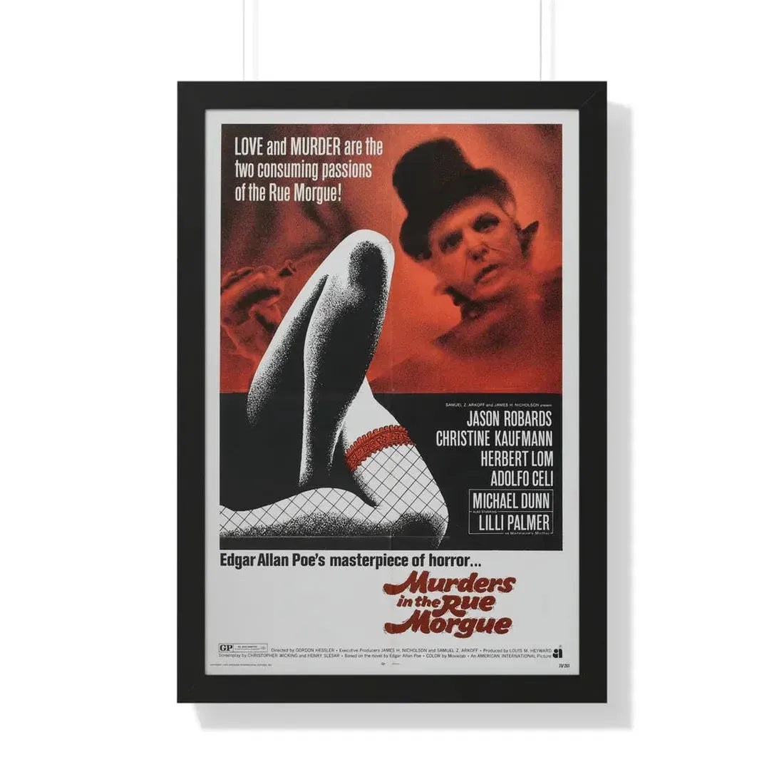 MURDERS IN THE RUE MORGUE 1971 - Framed Movie Poster - The Sticker Space