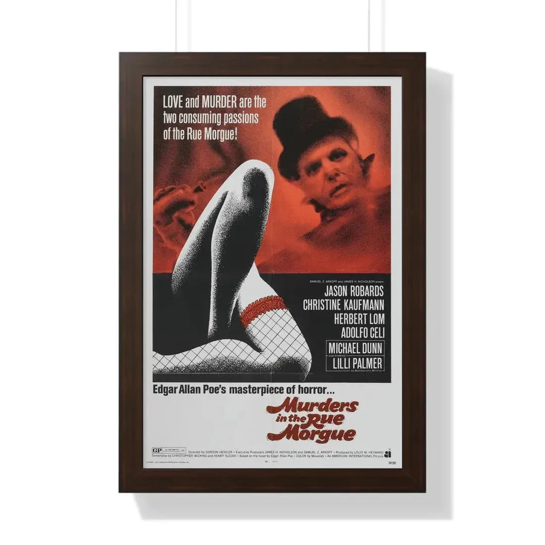 MURDERS IN THE RUE MORGUE 1971 - Framed Movie Poster - The Sticker Space