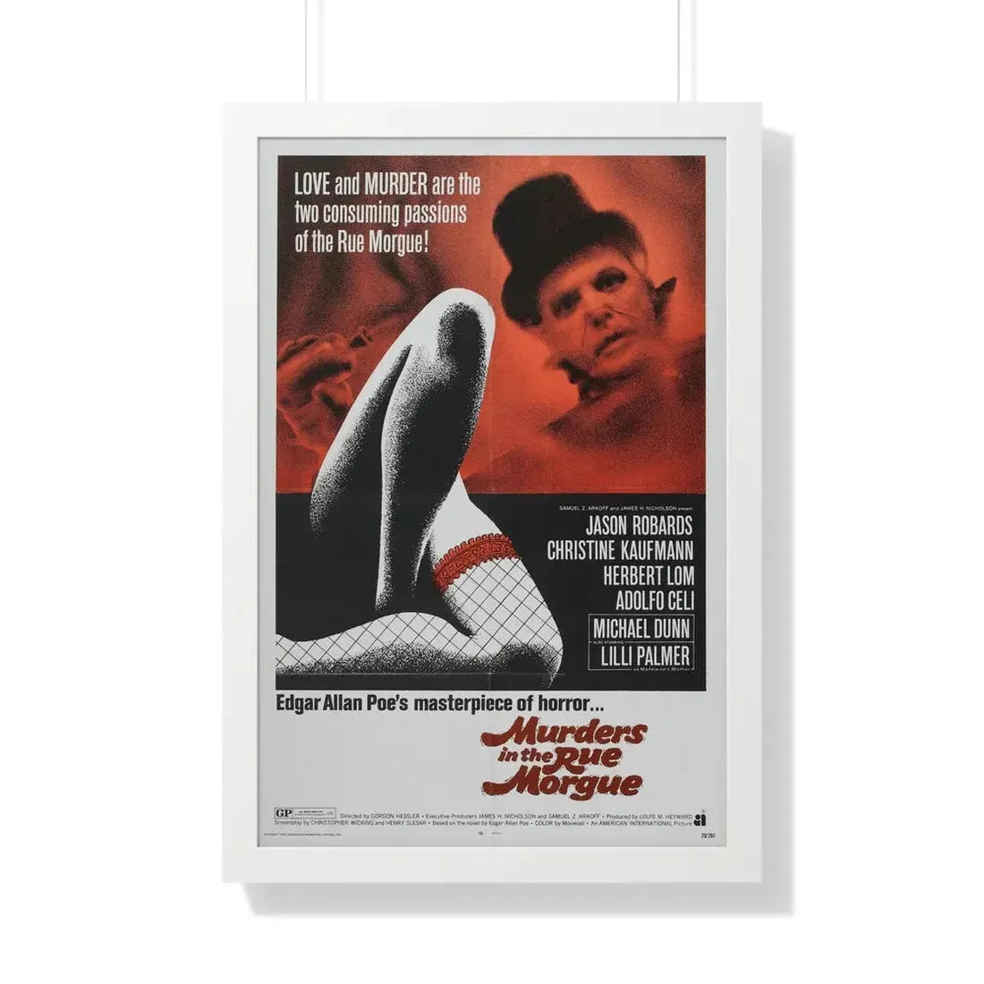 MURDERS IN THE RUE MORGUE 1971 - Framed Movie Poster - The Sticker Space