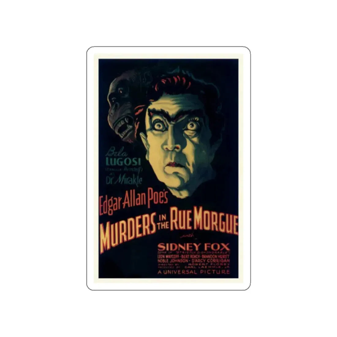 MURDERS IN THE RUE MORGUE (2) 1971 Movie Poster STICKER Vinyl Die-Cut Decal 6 Inch - The Sticker Space