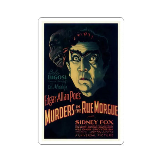 MURDERS IN THE RUE MORGUE (2) 1971 Movie Poster - STICKER Vinyl Kiss-Cut Decal 2 Inch White - The Sticker Space