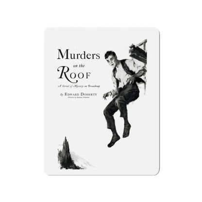 Murders on the Roof (1), Liberty magazine, March 2, 1929 (Magazine Illustration) Refrigerator Magnet 2 Inch - The Sticker Space