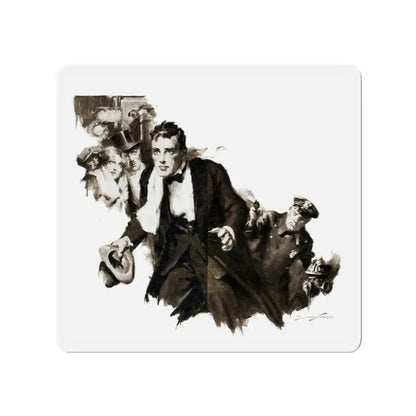 Murders on the Roof (2), Liberty magazine, March 2, 1929 (Magazine Illustration) Refrigerator Magnet 3 Inch - The Sticker Space