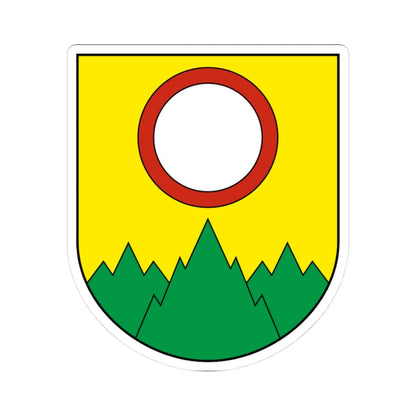 Muriaux-blazon (Switzerland) (Coat of Arms) STICKER Vinyl Kiss-Cut Decal 3 Inch White - The Sticker Space