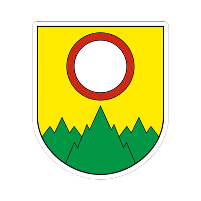 Muriaux-blazon (Switzerland) (Coat of Arms) STICKER Vinyl Kiss-Cut Decal 6 Inch White - The Sticker Space