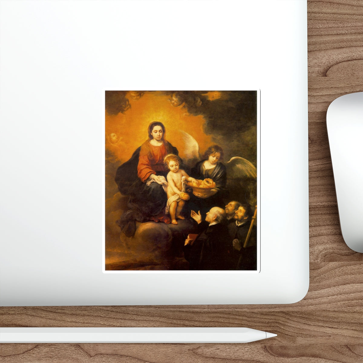 MURILLO, Bartolome Esteban - The Infant Jesus Distributing Bread to Pilgrims 2 (Artwork) STICKER Vinyl Die-Cut Decal-The Sticker Space