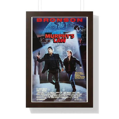 MURPHY'S LAW 1986 - Framed Movie Poster 16″ x 24″ Walnut - The Sticker Space