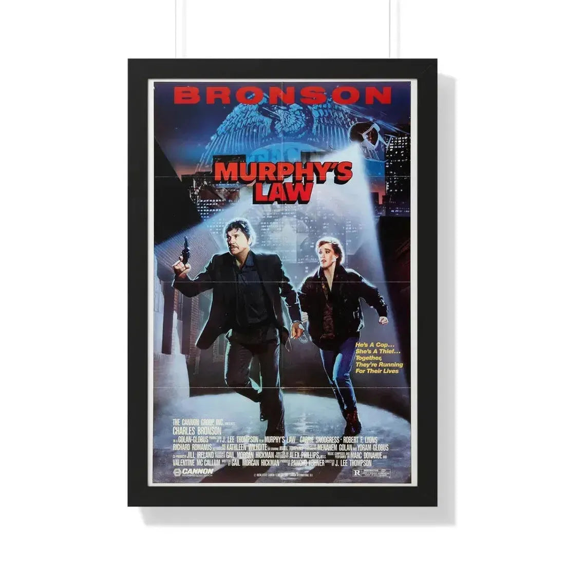 MURPHY'S LAW 1986 - Framed Movie Poster 20" x 30" Black - The Sticker Space