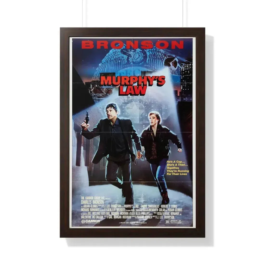 MURPHY'S LAW 1986 - Framed Movie Poster 20" x 30" Walnut - The Sticker Space