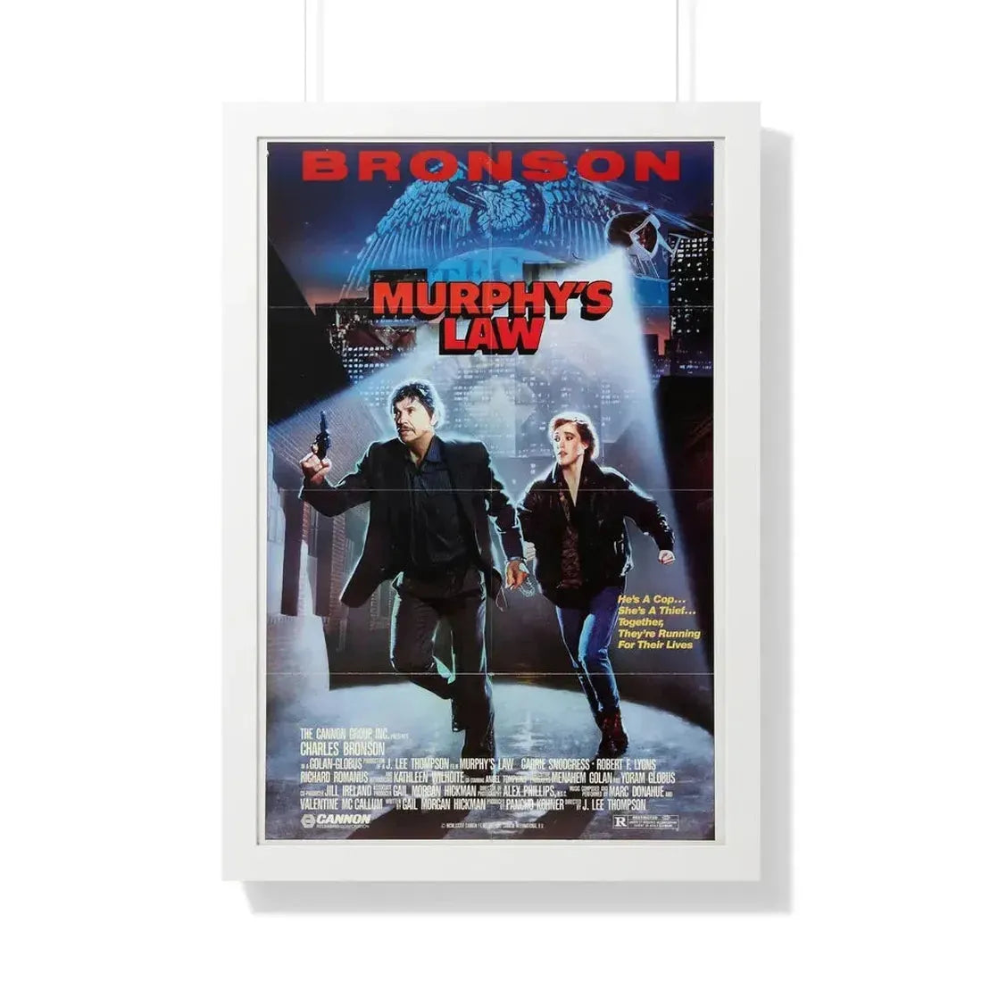 MURPHY'S LAW 1986 - Framed Movie Poster 20" x 30" White - The Sticker Space