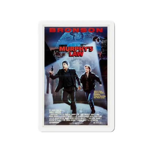 MURPHY'S LAW 1986 Movie Poster - Refrigerator Magnet 2 Inch Die-Cut - The Sticker Space