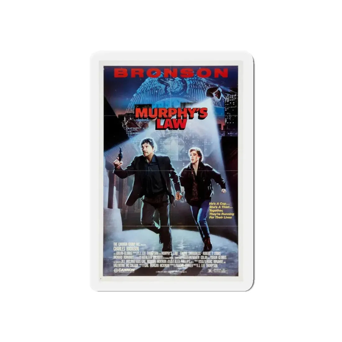 MURPHY'S LAW 1986 Movie Poster - Refrigerator Magnet - The Sticker Space