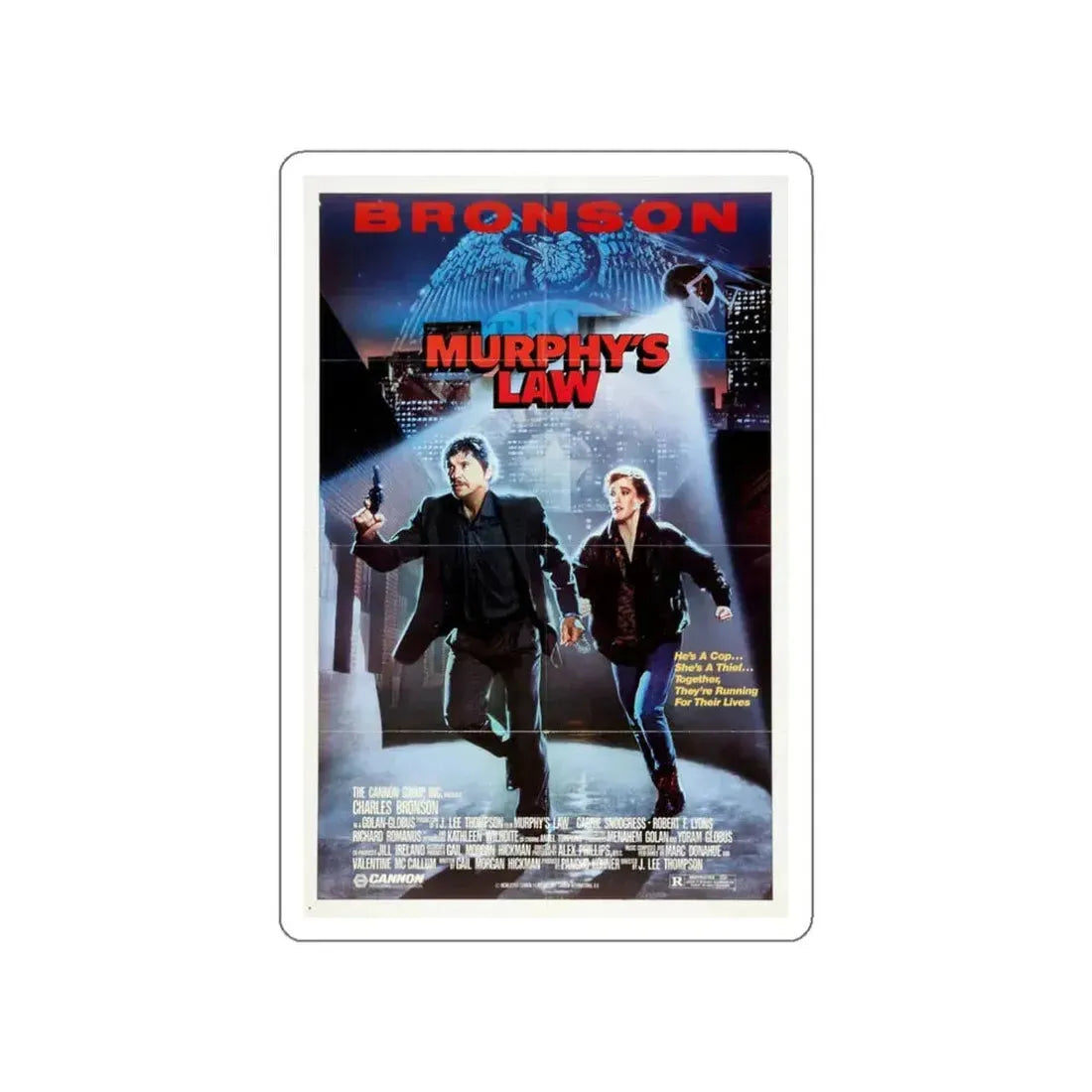 MURPHY'S LAW 1986 Movie Poster STICKER Vinyl Die-Cut Decal 3 Inch - The Sticker Space