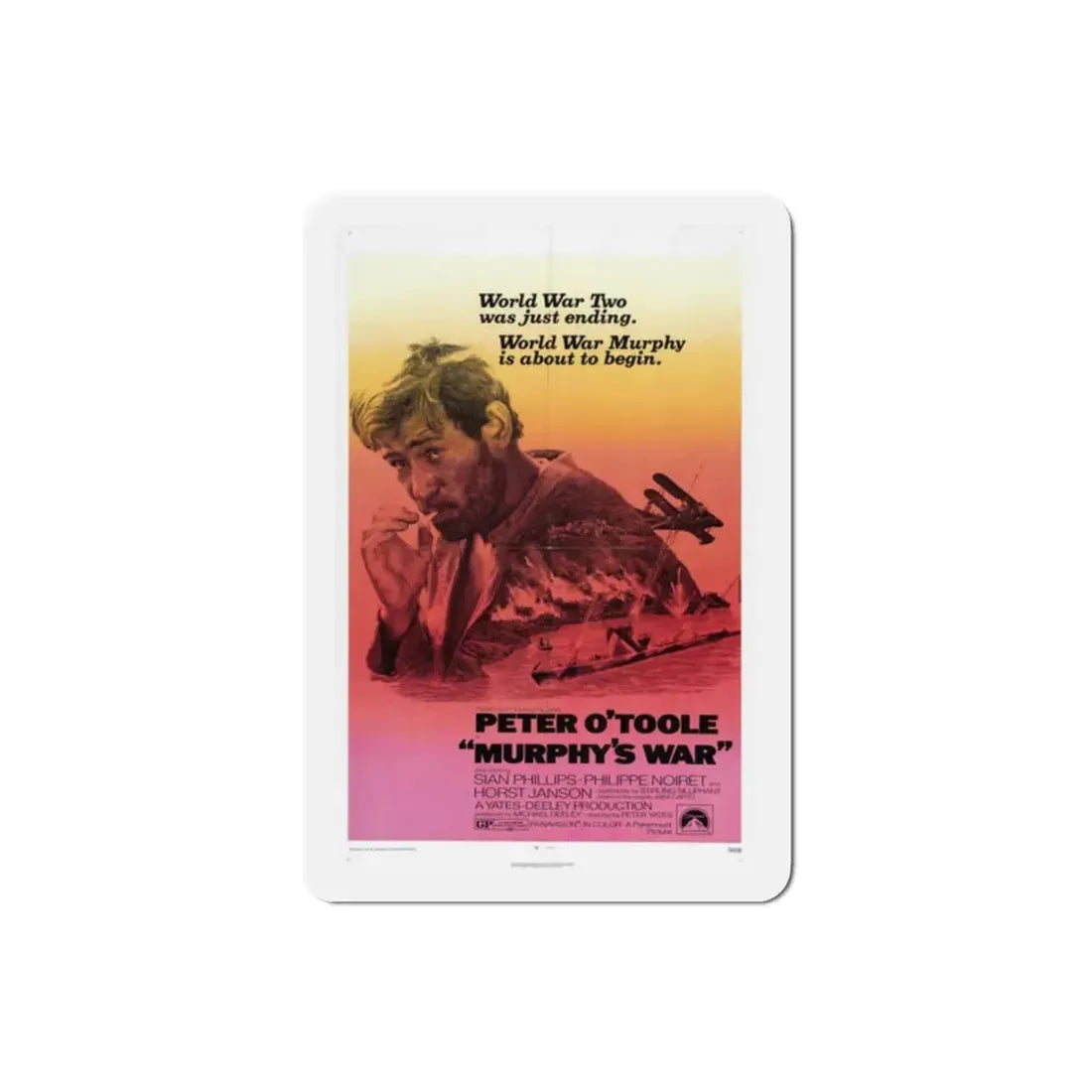 Murphy's War 1971 Movie Poster Refrigerator Magnet 2 Inch - The Sticker Space