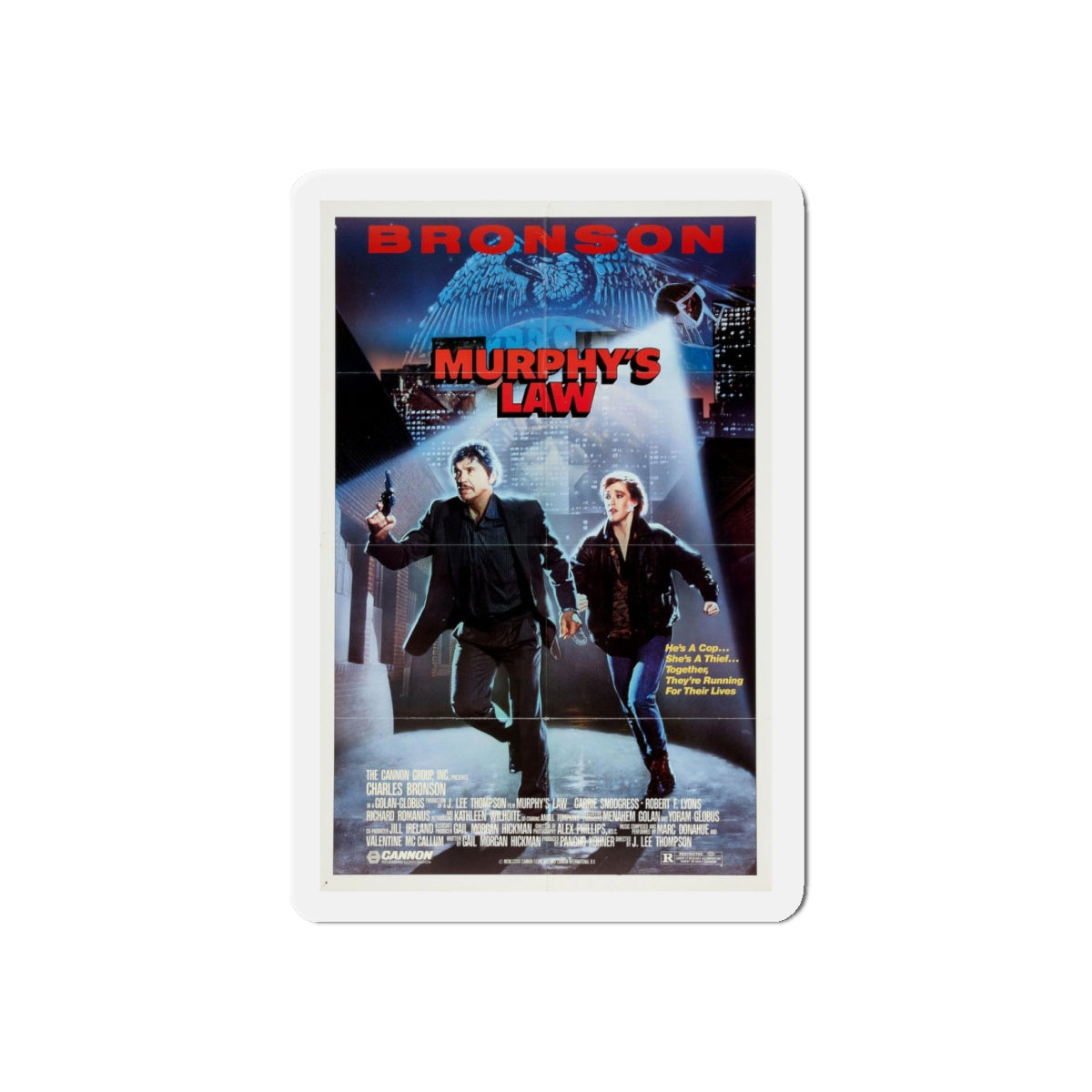 MURPHY'S LAW 1986 Movie Poster - Refrigerator Magnet-4" x 4"-The Sticker Space