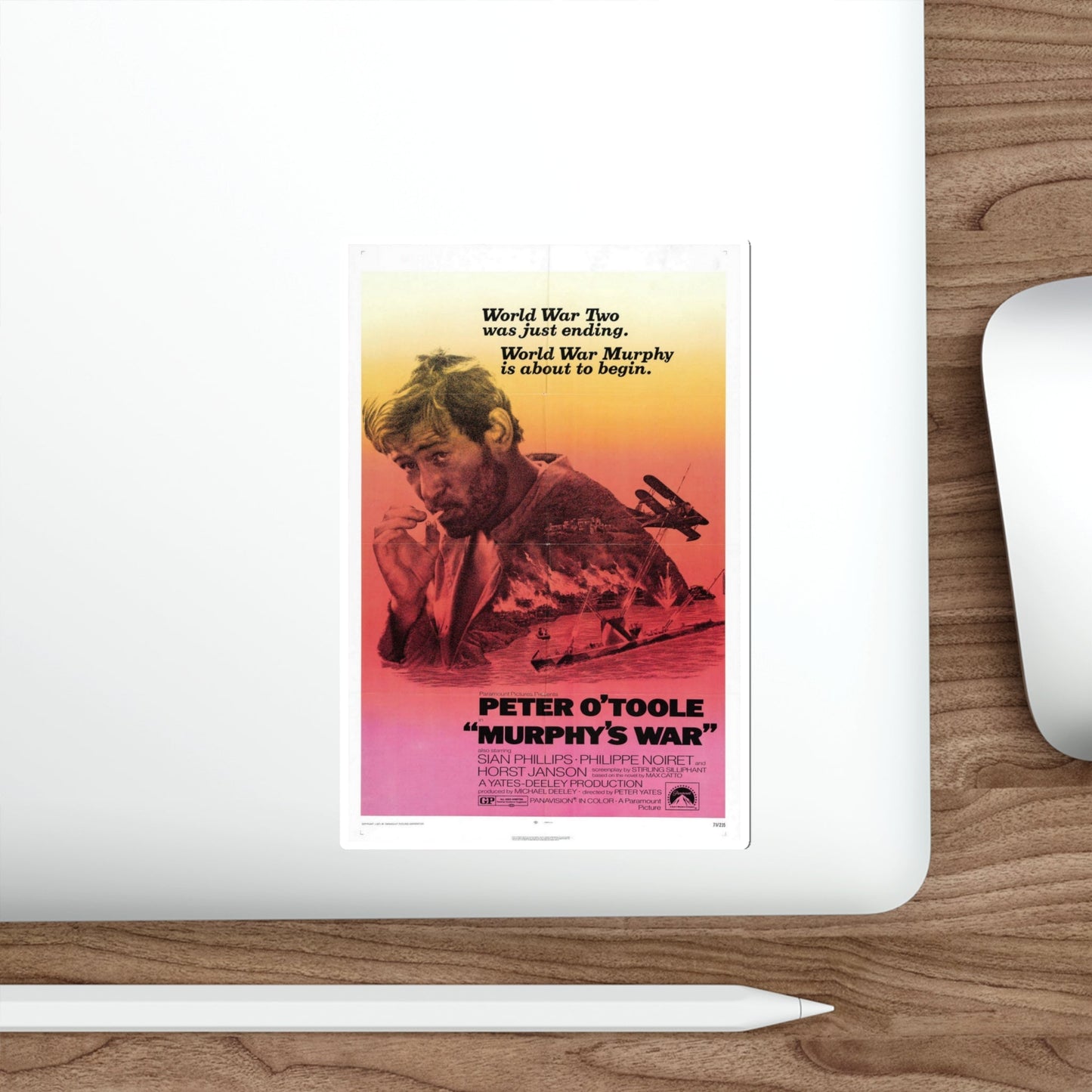 Murphy's War 1971 Movie Poster STICKER Vinyl Die-Cut Decal-The Sticker Space