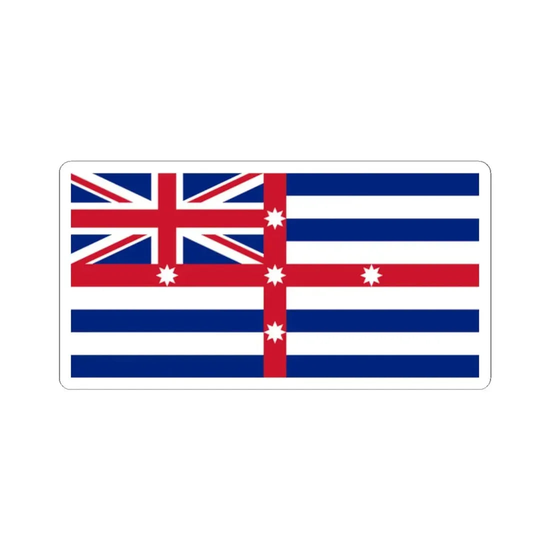 Murray River Flag Combined (Australia) STICKER Vinyl Kiss-Cut Decal 2 Inch White - The Sticker Space