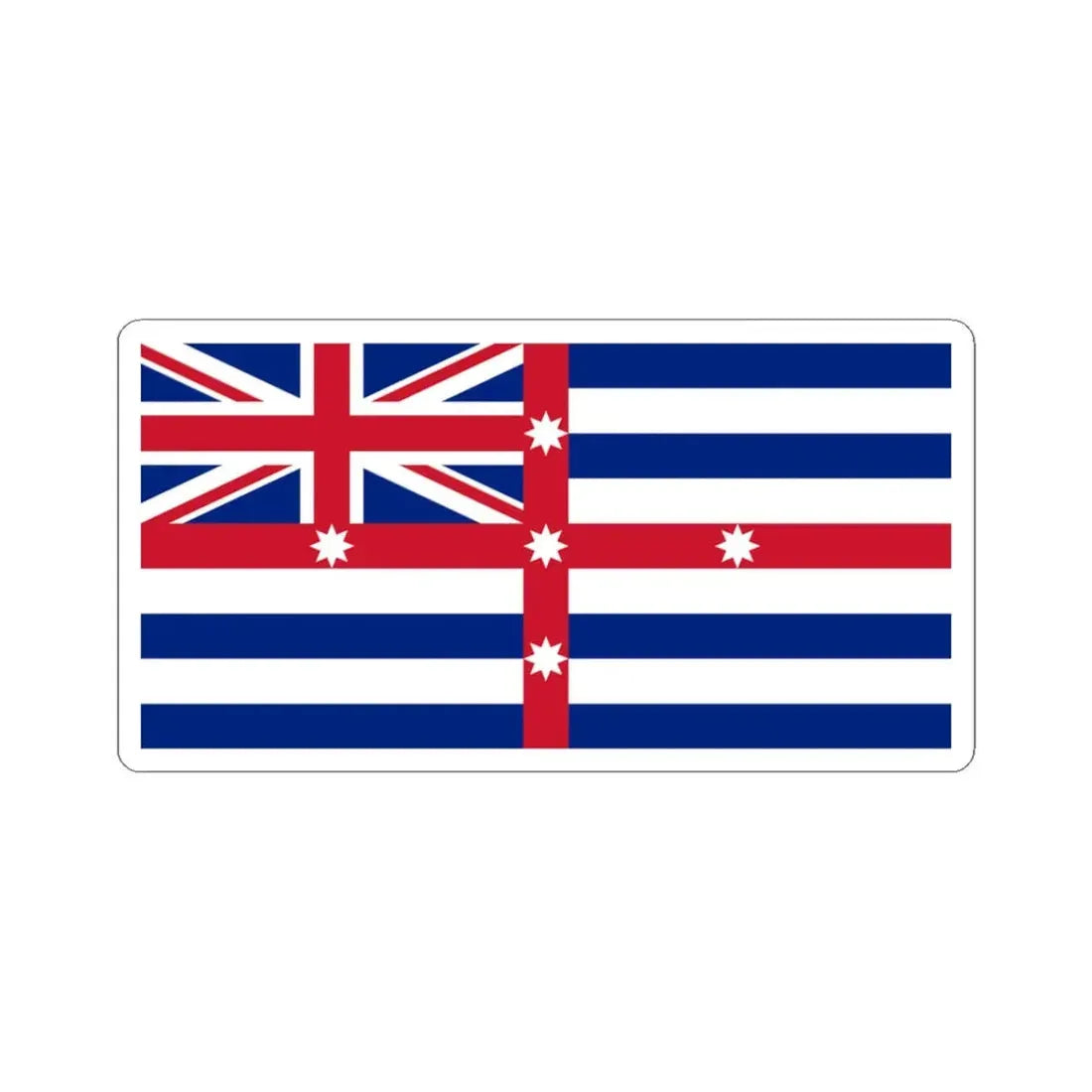 Murray River Flag Combined (Australia) STICKER Vinyl Kiss-Cut Decal 3 Inch White - The Sticker Space