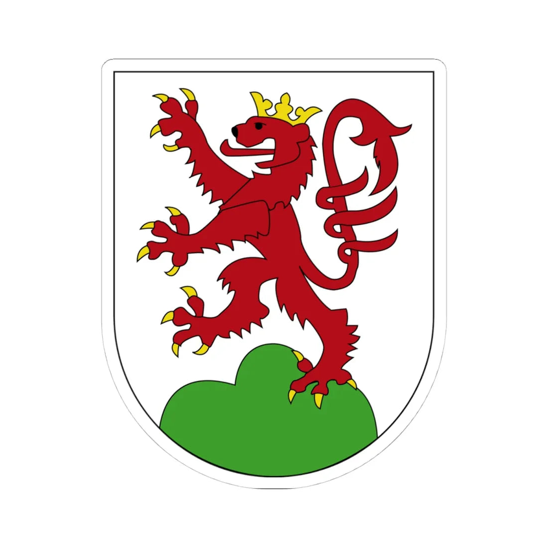 Murten-coat of arms (Switzerland) (Coat of Arms) STICKER Vinyl Kiss-Cut Decal 4 Inch White - The Sticker Space