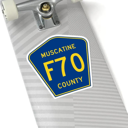 Muscatine County Route F70 IA (Iowa) (Road Sign) STICKER Vinyl Kiss-Cut Decal - The Sticker Space