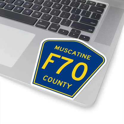 Muscatine County Route F70 IA (Iowa) (Road Sign) STICKER Vinyl Kiss-Cut Decal - The Sticker Space