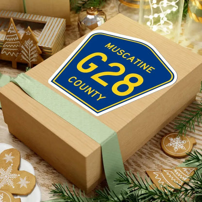 Muscatine County Route G28 IA (Iowa) (Road Sign) STICKER Vinyl Kiss-Cut Decal - The Sticker Space